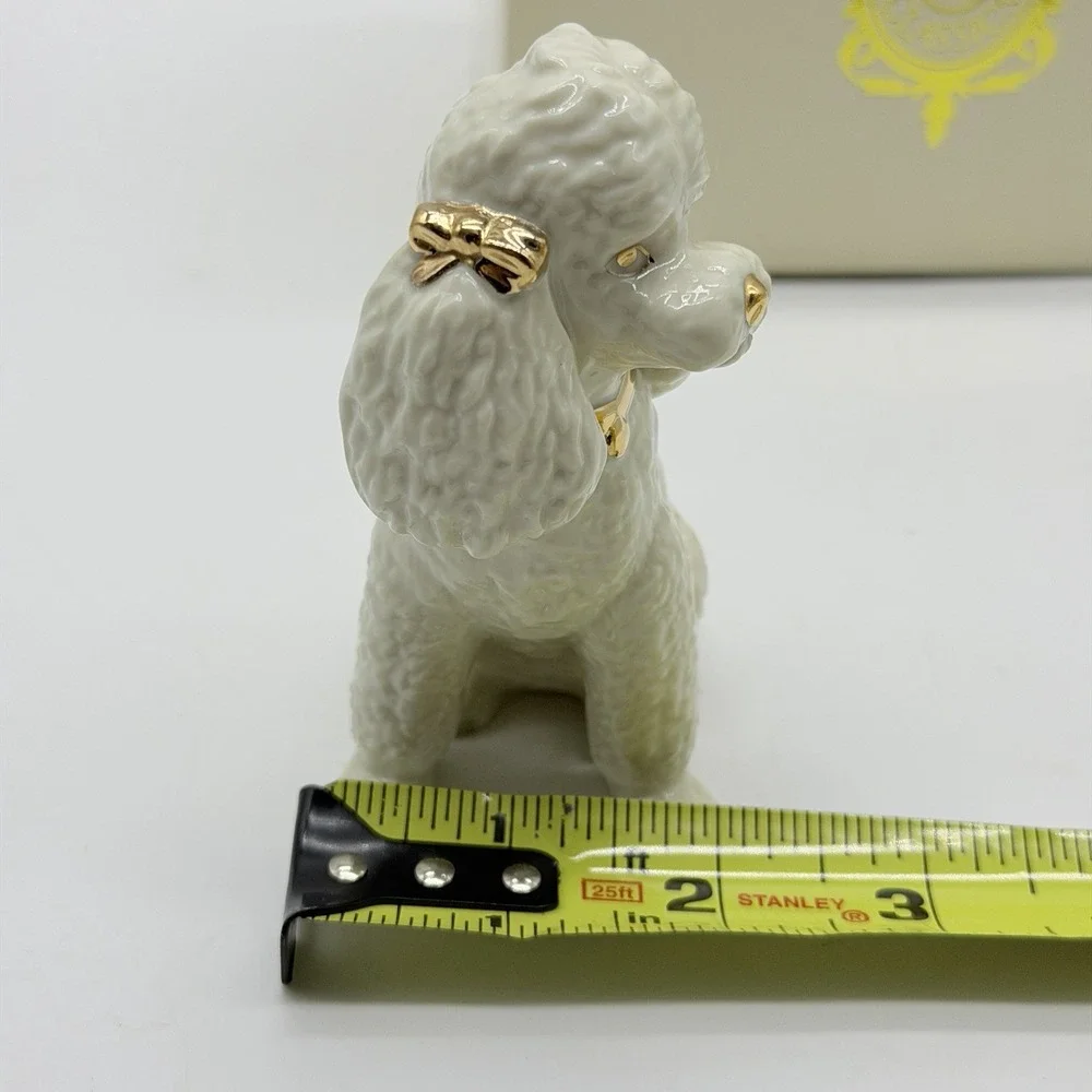 Lenox Year of Puppies Classic Poodle Figurine Ivory Gold Vintage 4